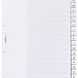 DURABLE Intercalaires en plastique, A4, 20 touches, transp.