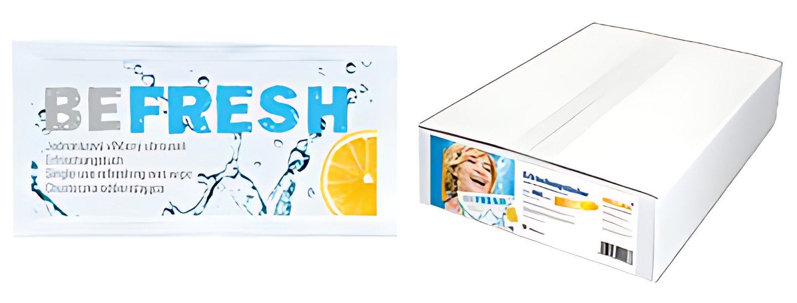 HELLMA Lingette rafraîchissante "befresh" avec un parfum de