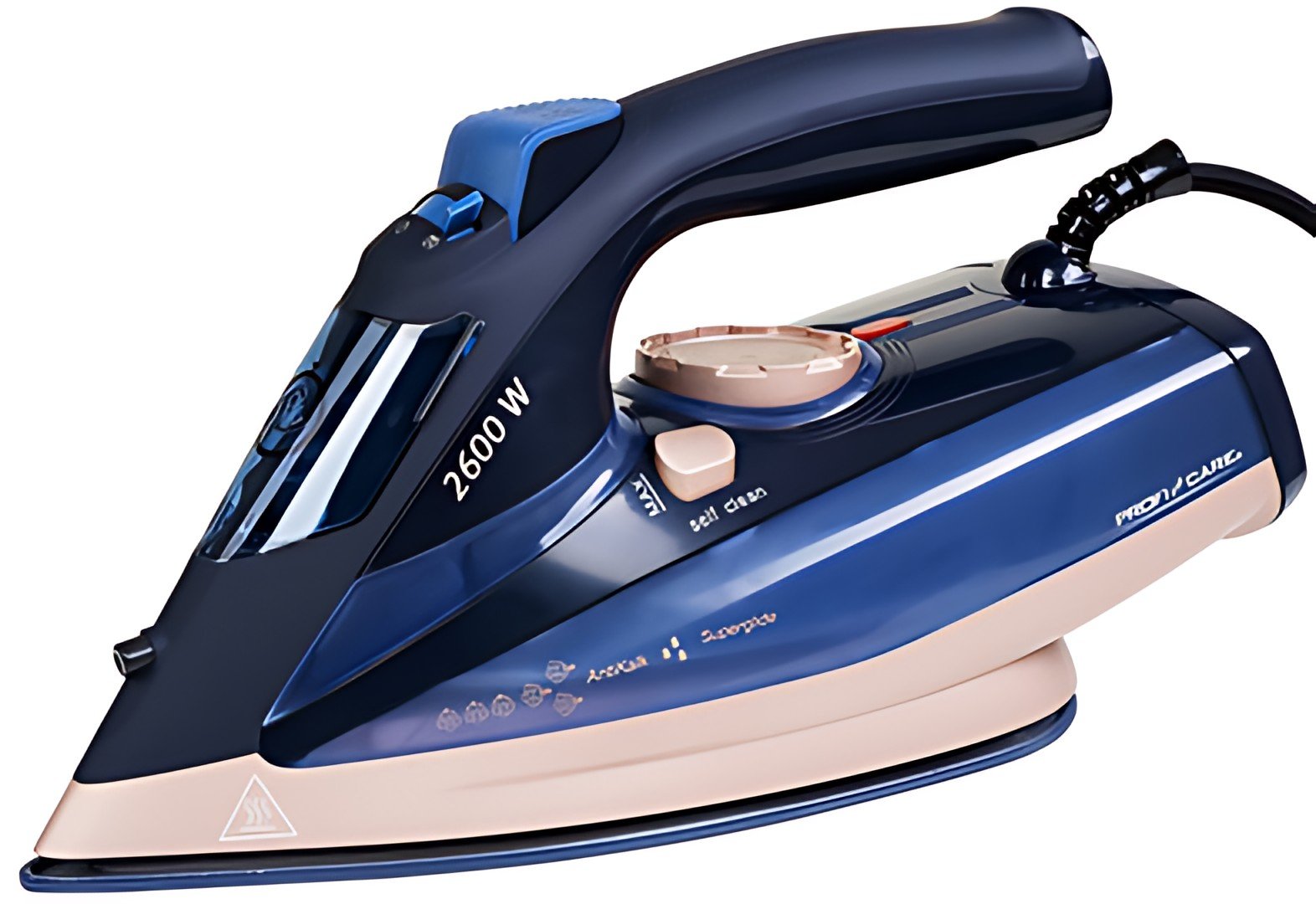 PROFI CARE Fer à repasser vapeur PC-DB 3126, bleu/rosé