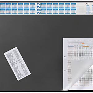 DURABLE Sous-main avec calendrier annuel, noir