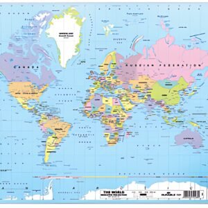 DURABLE Sous-main "Mappemonde", 500 x 380 mm, PP