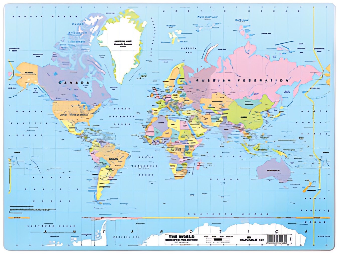 DURABLE Sous-main "Mappemonde", 500 x 380 mm, PP