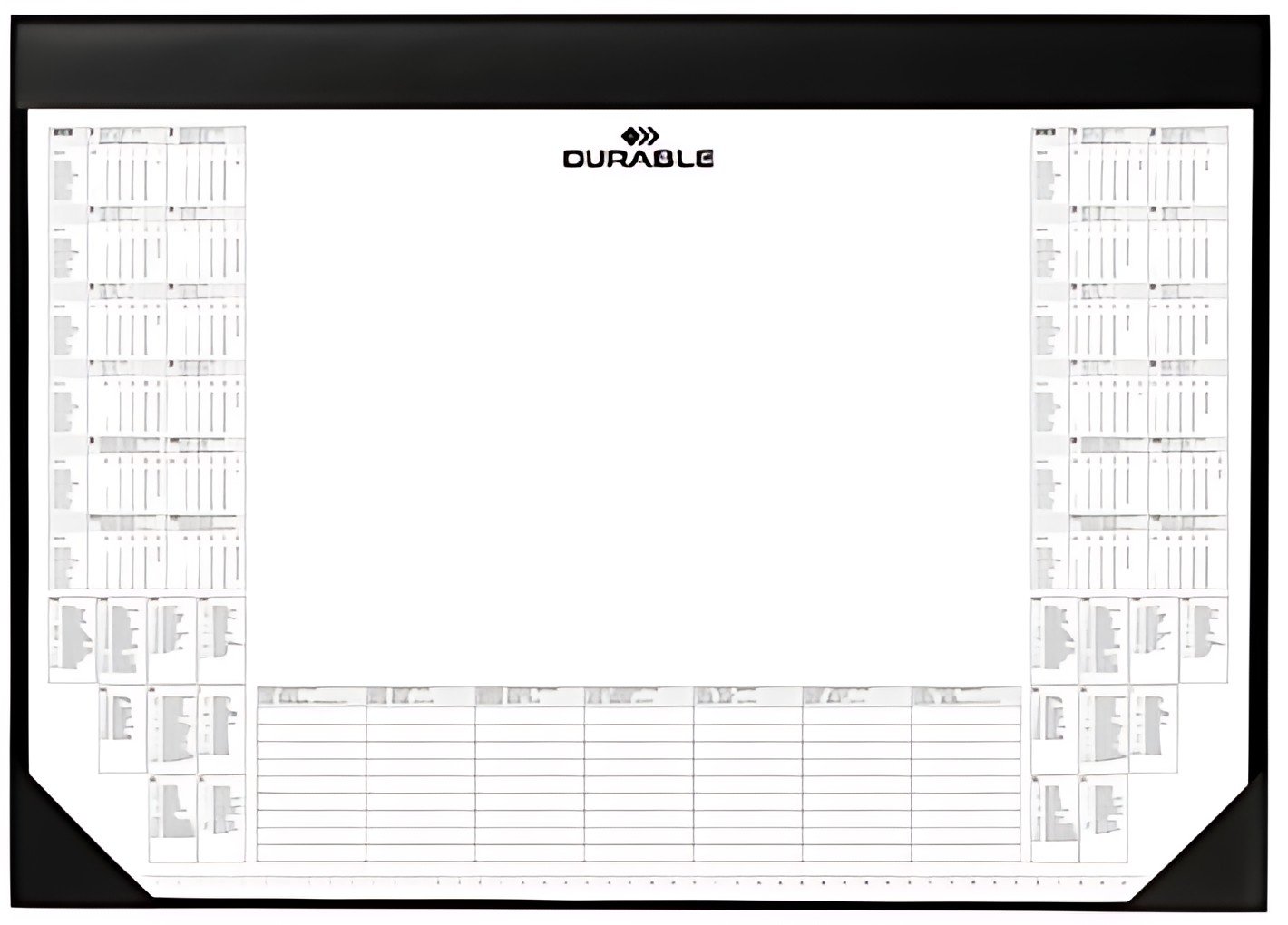 DURABLE Sous-main avec bloc de calendrier, noir