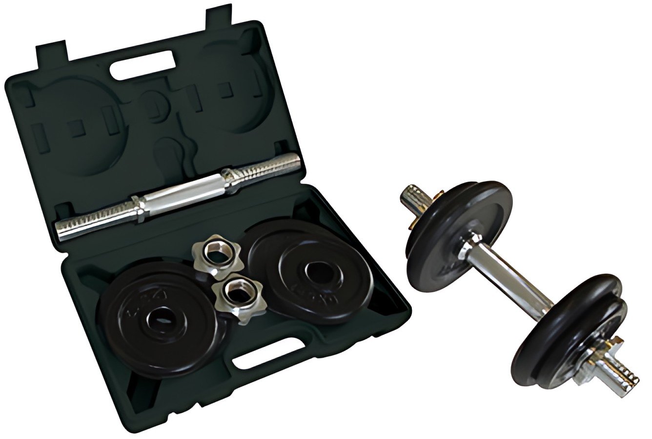 SCHILDKRÖT Haltère à barre courte, set de 10,0 kg, coffret