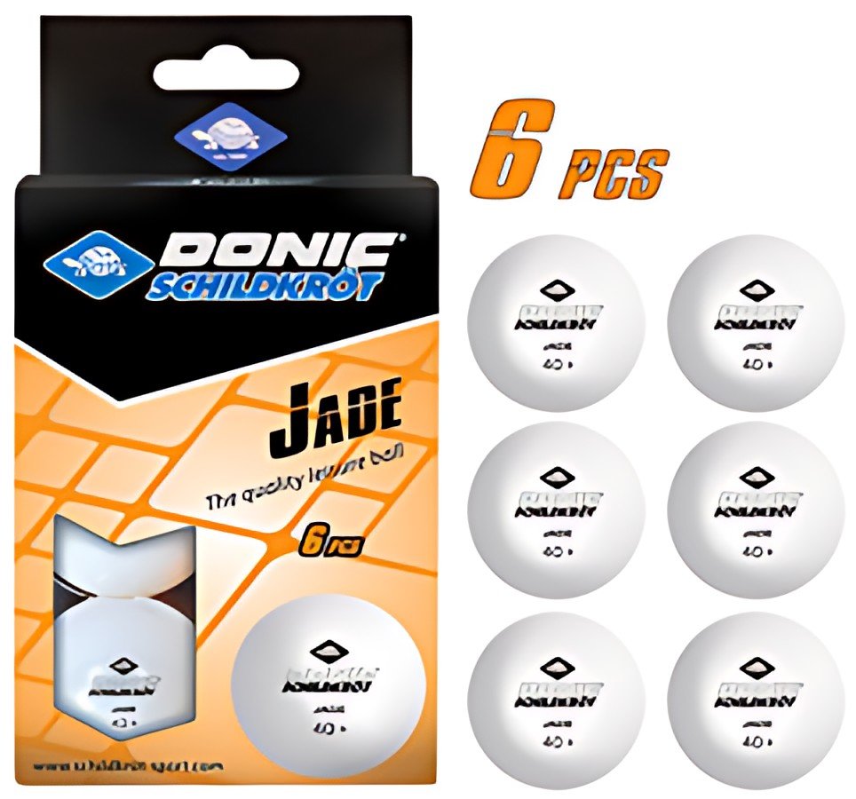 DONIC SCHILDKRÖT Balle de tennis de table Jade, boîte de 6