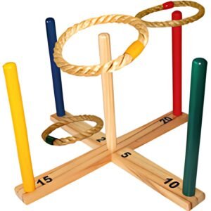 SCHILDKRÖT Jeu de lancer d'anneau "Ring Toss", en bois