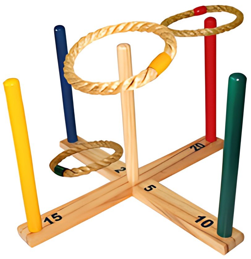 SCHILDKRÖT Jeu de lancer d'anneau "Ring Toss", en bois