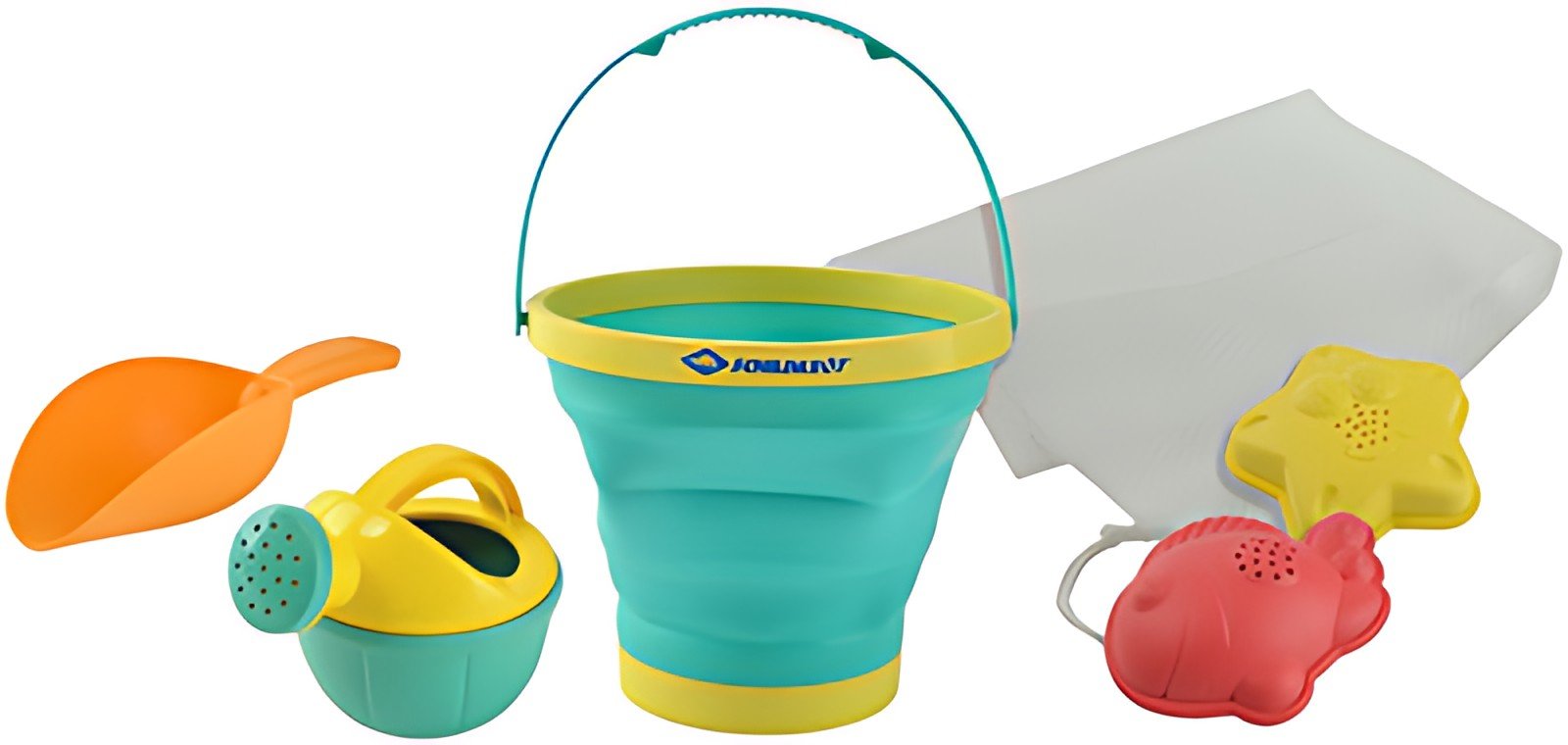 SCHILDKRÖT Kit de jouets de plage Bucket Crew, 5 pièces