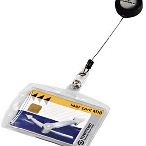 DURABLE Porte-badge, rigide, avec porte-carte, 85 x 54 mm