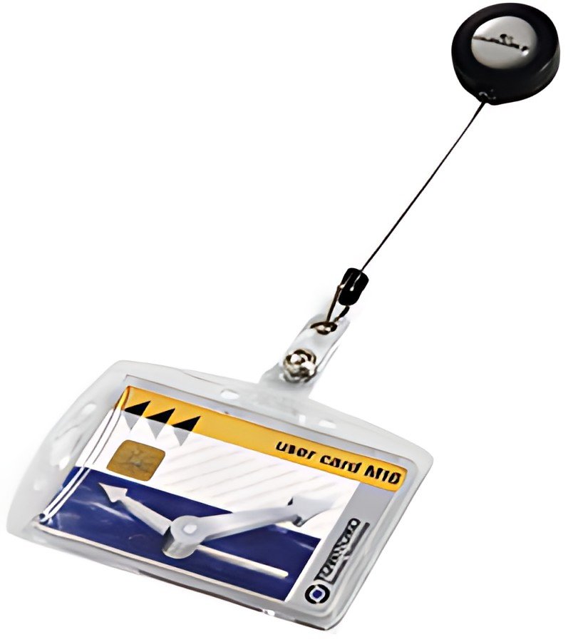 DURABLE Porte-badge, rigide, avec porte-carte, 85 x 54 mm