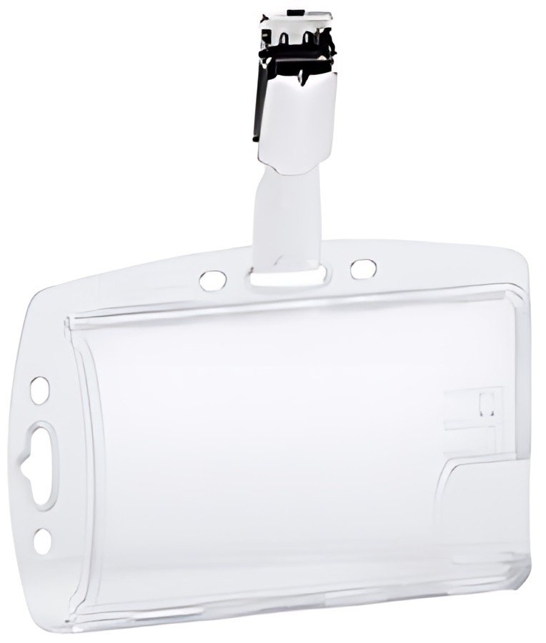 DURABLE Porte-badges avec clip DOPPELBOX, transparent