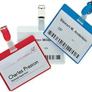 DURABLE Porte-badge, ouvert sur le haut, à clip, dos: bleu