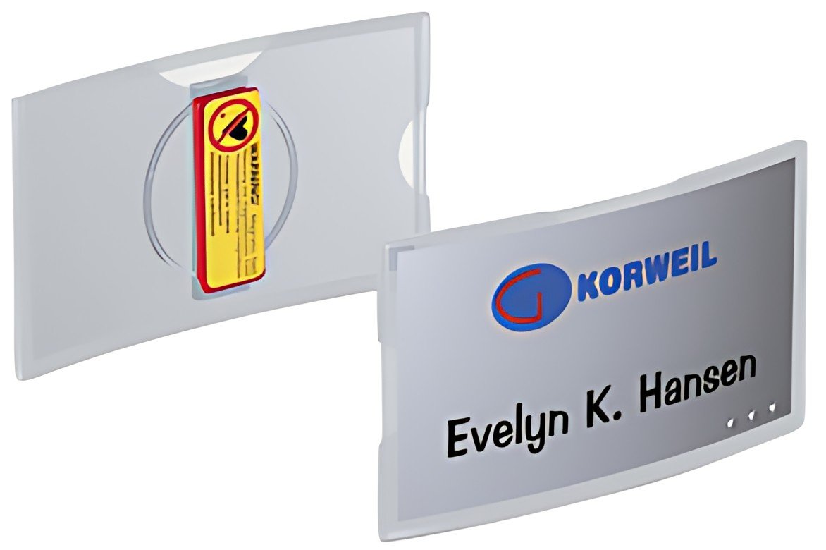 DURABLE Badge KONVEX, avec aimant, 75 x 40 mm