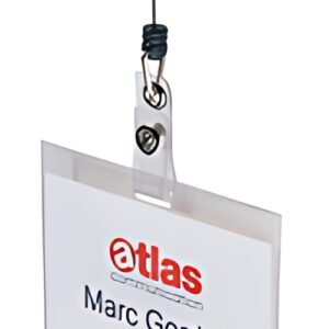 DURABLE Badge avec enrouleur, 90 x 60 mm