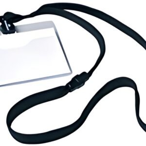 DURABLE Badge, avec lacet textile, 90 x 60 mm, noir