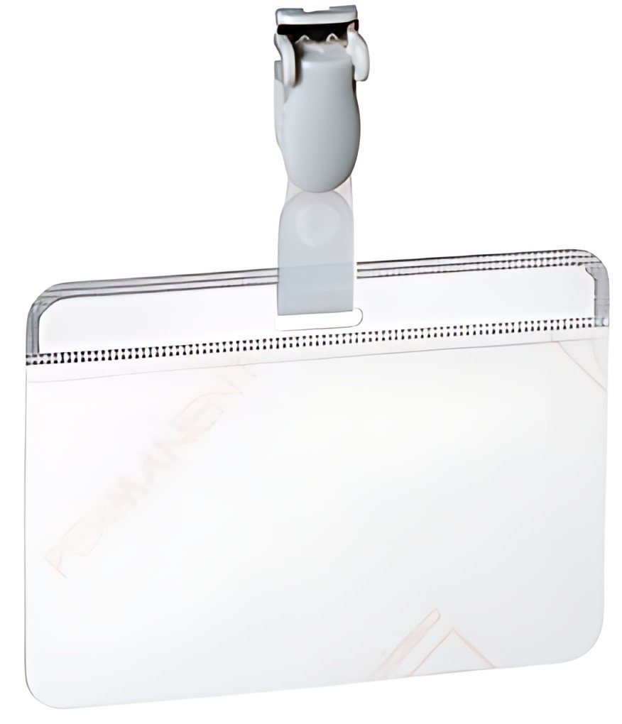 DURABLE Porte-badge plastifié, avec clip, 90 x 54 mm