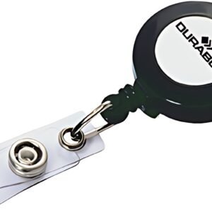 DURABLE Porte-badge avec bouton poussoir, anthracite