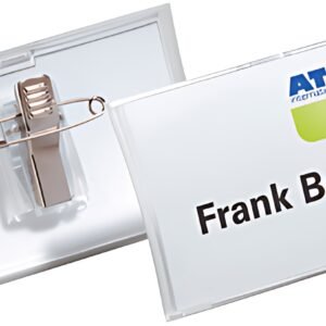 DURABLE Porte-badge Click Fold, avec pince combi, 75 x 40 mm
