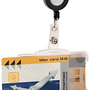 DURABLE Porte-carte double étui avec enrouleur, transparent