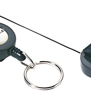 DURABLE Porte-badge avec anneau porte-clés, anthracite