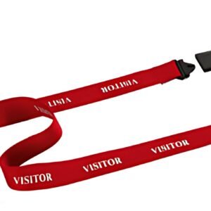DURABLE Lacet textile 20 VISITOR, longueur : 440 mm, rouge
