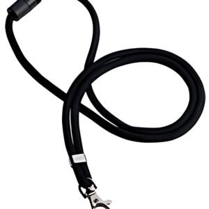 DURABLE Cordon textile rPET avec mousqueton, noir