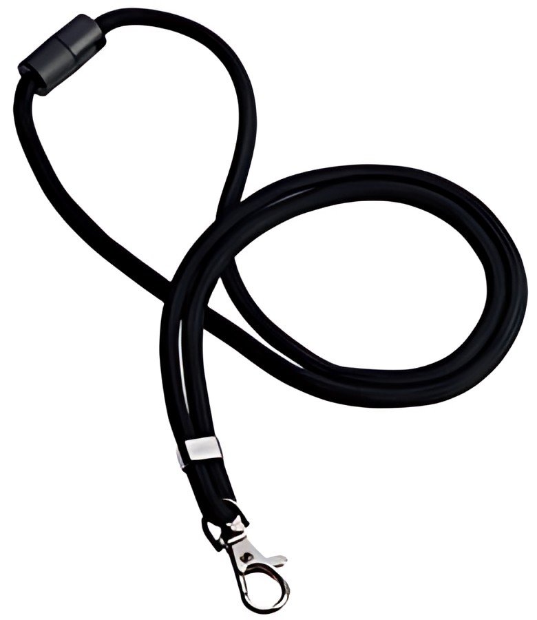 DURABLE Cordon textile rPET avec mousqueton, noir