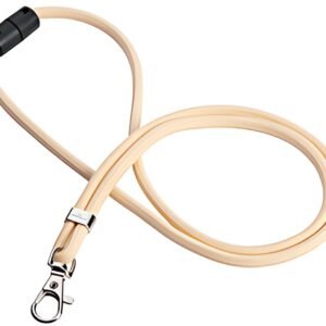 DURABLE Cordon textile rPET avec mousqueton, beige
