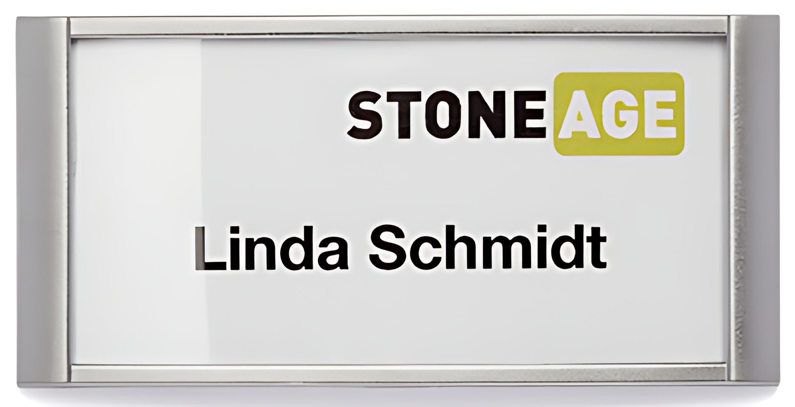 DURABLE Badge CLASSIC, à aimant, 74 x 34 mm, argent