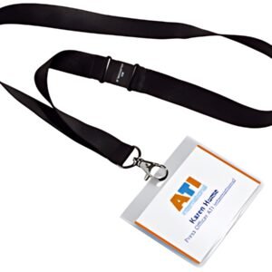 DURABLE Badge, avec lacet textile 20, 90 x 60 mm, noir
