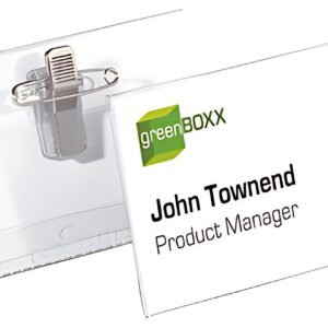 DURABLE Porte-badge avec clip & épingle, 90 x 54 mm