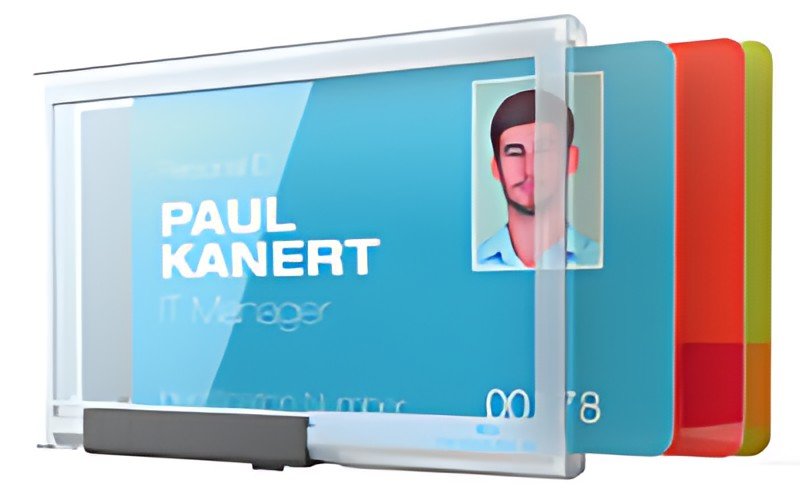 DURABLE Porte-badge PUSHBOX TRIO, transparent