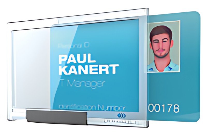 DURABLE Porte-badge PUSHBOX TRIO, transparent
