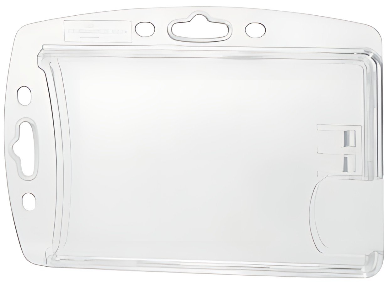 DURABLE Porte-badge double, rigide, avec encoche