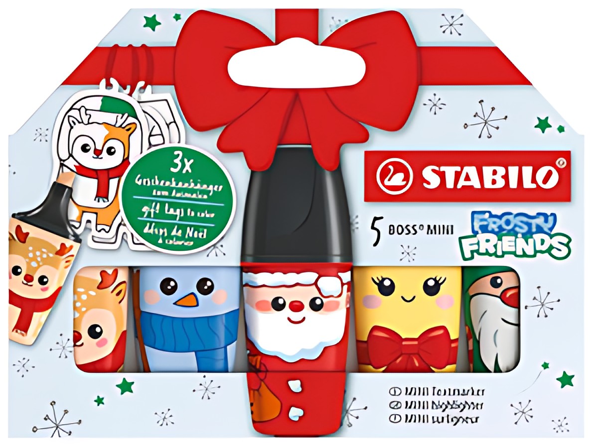 STABILO Surligneur BOSS MINI Frosty Friends, étui de 5