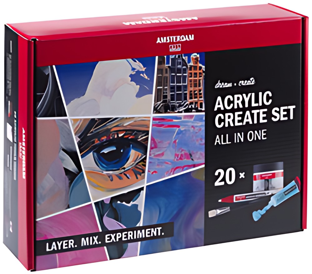 ROYAL TALENS AMSTERDAM Kit de peinture acrylique, 20 pièces