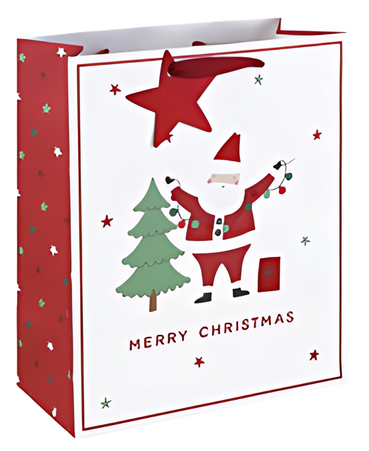 Clairefontaine Sac cadeau de Noël "Merry Xmas", large
